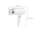 thumbnail image 3 of Secador de pelo montado en la pared de alta potencia portátil de diseño compacto | Tecnología de iones negativos | Protección contra sobrecarga | Plástico blanco ligero | 19x15x4,5cm | 1 pieza, 3 of 8
