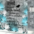 thumbnail image 6 of Inspirational Quotes Shower Curtain Trust in The Lord Shower Curtain Rustic Daisy Bible Verse Motivational Words Bathroom Curtain Set Waterproof Fabric with 12 Hooks 72Wx72H Inch, 6 of 6