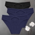 thumbnail image 1 of FINETOO 3 unids/set S-XL bragas de algodón Sexy para mujer, lencería con tiras cruzadas, ropa interior para chica, 6 colores sólidos, Tangas para mujer Tan Jianjun unisex, 1 of 2
