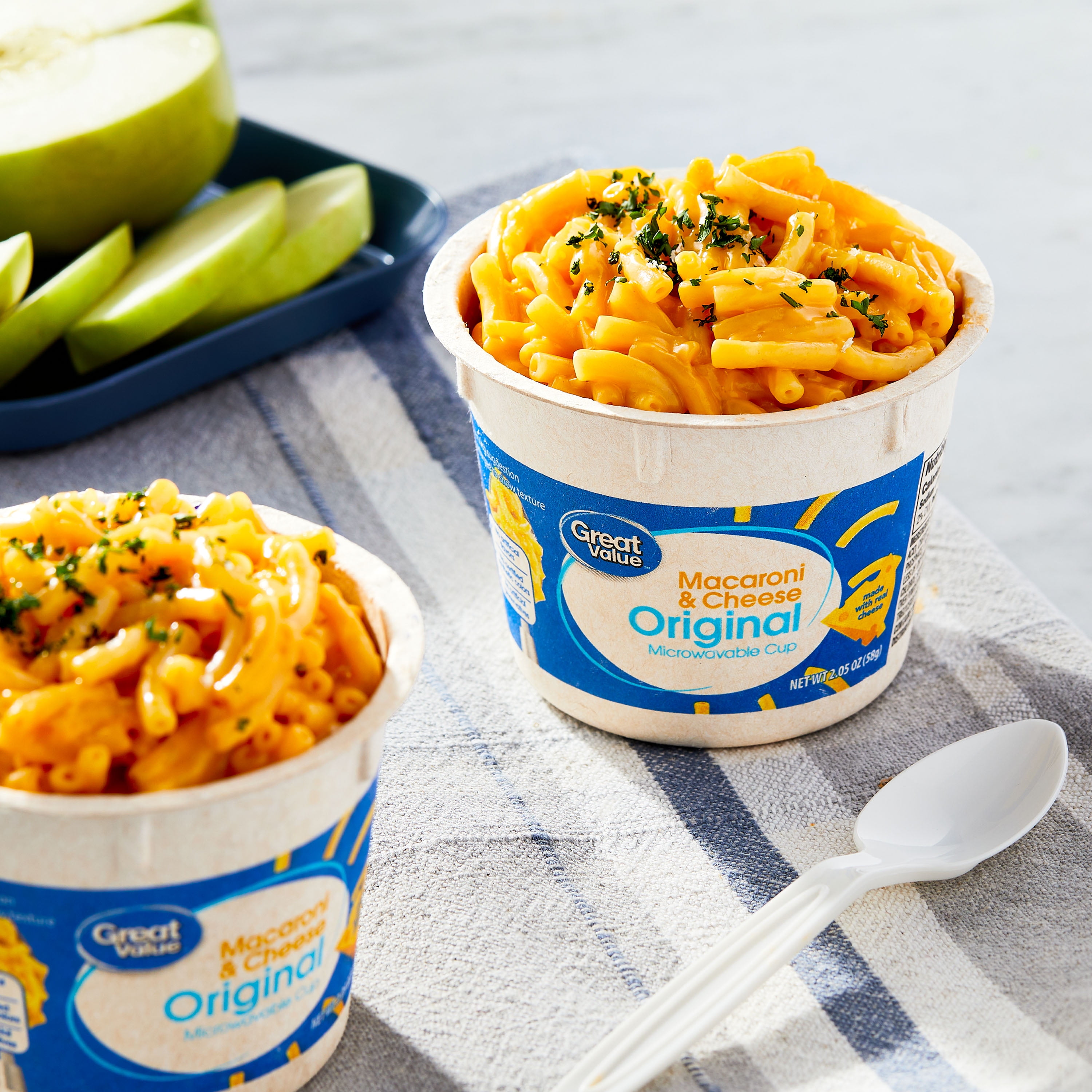 Great Value Original Macaroni & Cheese, 2.05 oz, 4 Pack (Shelf Stable)