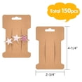 thumbnail image 2 of MINKUROW 100 Pieces Hair Clip Display Cards Hair Bow Display Holder Rectangle Hair Barrettes Jewelry Hair,Kraft Paper Cards,4-1/4 x 2-3/4 Inches Brown, 2 of 7