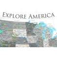 thumbnail image 4 of GeoJango USA Wall Map Poster - Black & White (30x20 Inches), 4 of 8