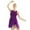 Purple, variant on Yartina Women's Lyrical Dance Dress V-neck Asymmetric Skirted Leotard Modern Dress Black XL