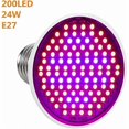 thumbnail image 1 of Led Growth Light Plant Light 24w E27 Bulb 200pcs Led Spectrum For Plant Growing Flower Garden, 1 of 5