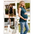 thumbnail image 6 of Women's Maternity Tank Tops Shirts Sleeveless Crew Neck Pregnancy Shirts Clothes, 6 of 7