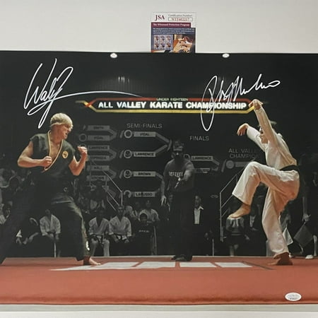 Autographed/Signed William Zabka Ralph Macchio The Karate Kid Cobra Kai 16x20 Photo JSA COA