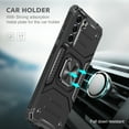 thumbnail image 6 of NIFFPD Samsung Galaxy S21 FE Phone Case 360 Rotation Kickstand Military Grade Drop Protection fit for Magnetic Car Mount Black, 6 of 7