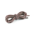 thumbnail image 2 of INSPIRE CHIC Unisex Round Rope Dual Colored Striped 1/5 Thick Boot Shoelace 120cm / 47.24" White Wine Red, 2 of 4