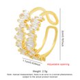 thumbnail image 2 of Sonducket Anillo de apertura para mujer, decoración de circón de cobre, anillos de moda, ajuste para novia, chicas, dama, joyería chapada, regalo de Ropa, zapatos y accesorios Miscelánea Sonducket AP015133-00, 2 of 6