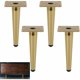 thumbnail image 1 of Juego de 4 patas para muebles, patas de sofá inclinables, patas de mesa, patas de gabinete, patas de metal para mesita de noche (10 cm), 1 of 3