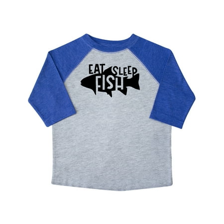 

Inktastic Eat Sleep Fish Silhouette Gift Toddler Boy or Toddler Girl T-Shirt