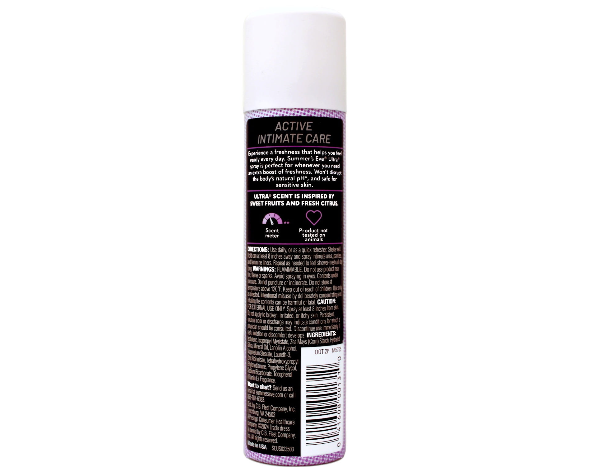 Summer's Eve Feminine Deodorant Spray Ultra Extra Strength 2 oz (Pack of 6)