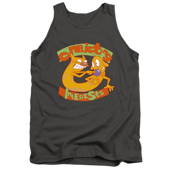 Catdog Conflicting Interests Unisex Adult Tank Top