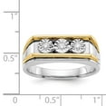 thumbnail image 5 of 14k Two-tone Gold Diamond Mens Ring RM5794, 5 of 5