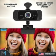 1080p Webcam Full HD Web Camera w/ Built-In Microphone, 30fps, USB 2.0, 120° View Streaming Cam by Mata1-USA