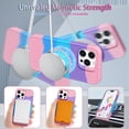 thumbnail image 3 of Case for iPhone 15 Pro Max with Magnetic [Rotatable Invisible Ring Stand] [Compatible with MagSafe] Soft Microfiber Lining Military-Grade Drop Protection Phone Case for iPhone 15 Pro Max, Dazzle Pink, 3 of 6