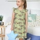 thumbnail image 4 of Balery Twig Sloth Camisón de princesa para niñas, pijama de algodón con mangas abullonadas, suave y bonito.-Small, 4 of 6
