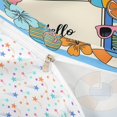 thumbnail image 4 of spefrowx Cute Line Art Summer Hibiscus Bedding for Kids GirlS, Striped Beach Ball Duvet Cover Full, Stars Reversible, 3 Pieces, 1 Duvet Cover and 2 Pillowcases, 4 of 6