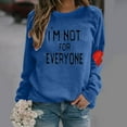 thumbnail image 2 of Honeeladyy Sales I'm not for everyone women trendy Letter printing Crewneck Long Sleeve Love Pattern sweatshirt pullover Top women Costumes, 2 of 9