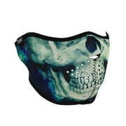 Zan Headgear Half Face Mask Paint Skull (OSFM, Green Paint Skull)