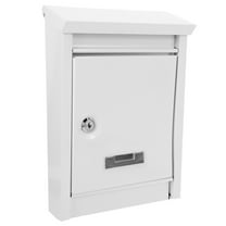 NUOLUX Villa Mailbox Iron White 1Set For Homeowners Outdoor Use