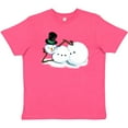 thumbnail image 3 of Inktastic Sassy Snowman in Top Hat Youth T-Shirt, 3 of 5