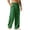 Green, variant on Ahabrexf Men's Casual Pants for Men, Loose Fit Linen-Look Elastic Waist with Embroidered Pocket, Solid Color Full Length Trousers