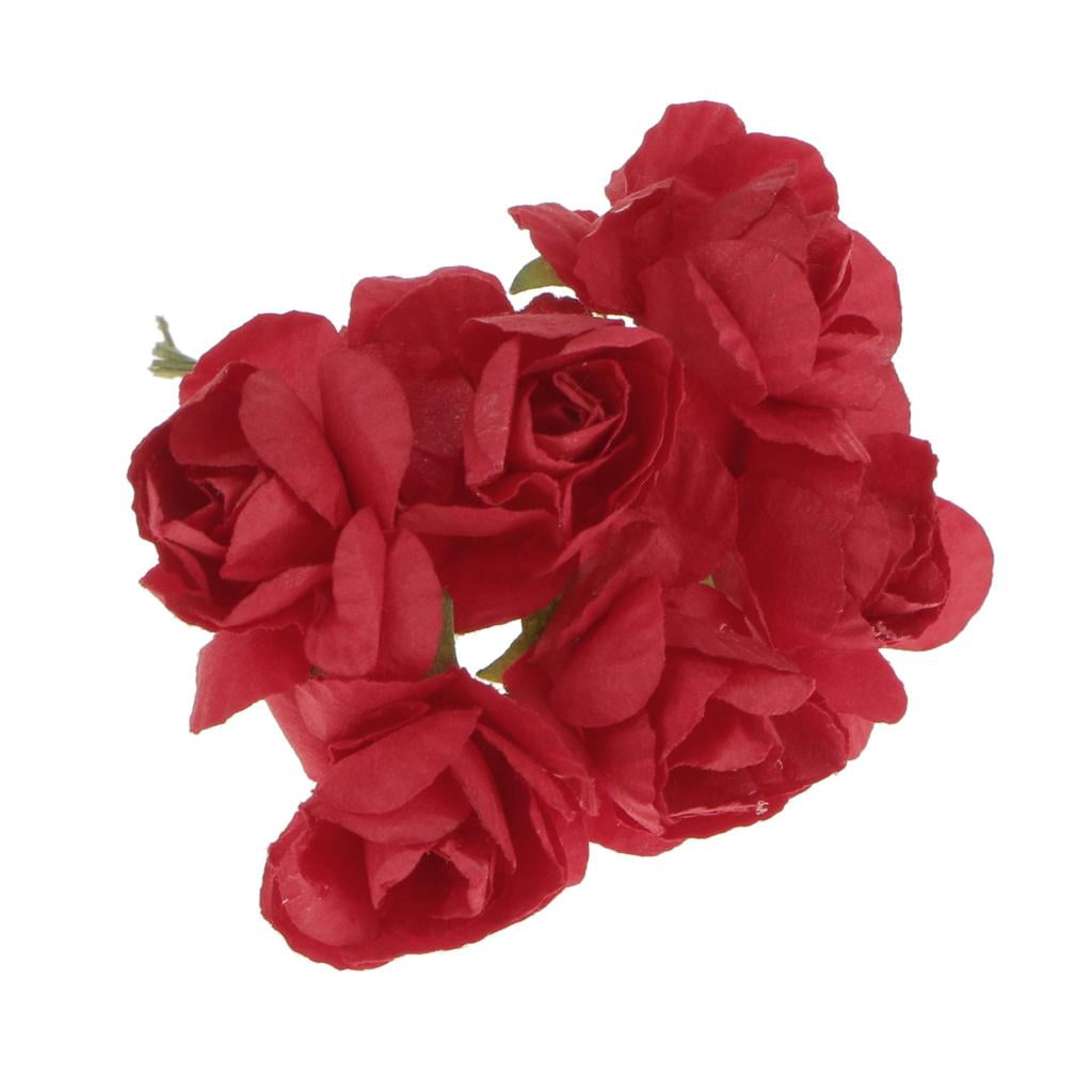 2x 144Pcs Artificial Fake Flower Silk Rose Heads Bulk Wedding Party Decor Blue 