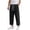 Black, variant on Bxsruta Men's Drawstring Cropped Pants Relaxed Fit Casual Summer Trousers with Front Pockets