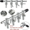 thumbnail image 3 of 2pcs Aquarium Air Flow Control Valve Lever Distributor Chromium Copper Four Hole Splitter Aquarium Air Tube, 3 of 5