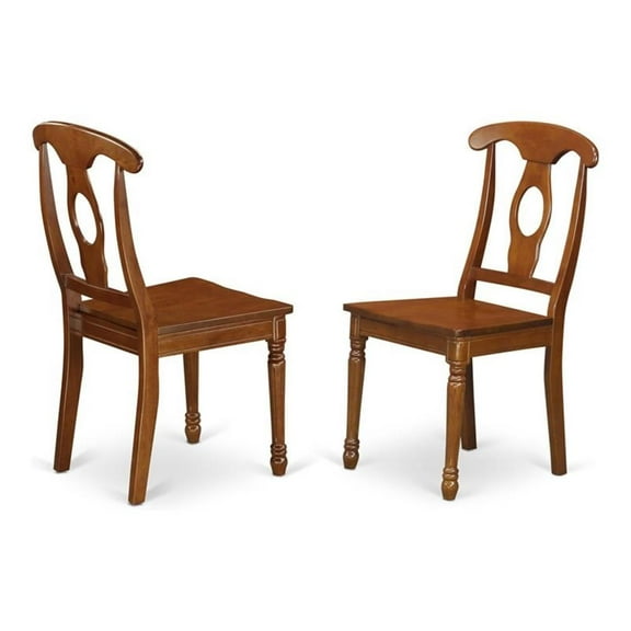 Atlin Designs 10" Wood Dining Chairs in Saddle Brown (Set of 2)