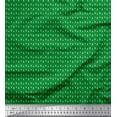 thumbnail image 1 of Soimoi Green Modal Satin Fabric Triangle Geometric Print Fabric by the Yard 42 Inch Wide, 1 of 3