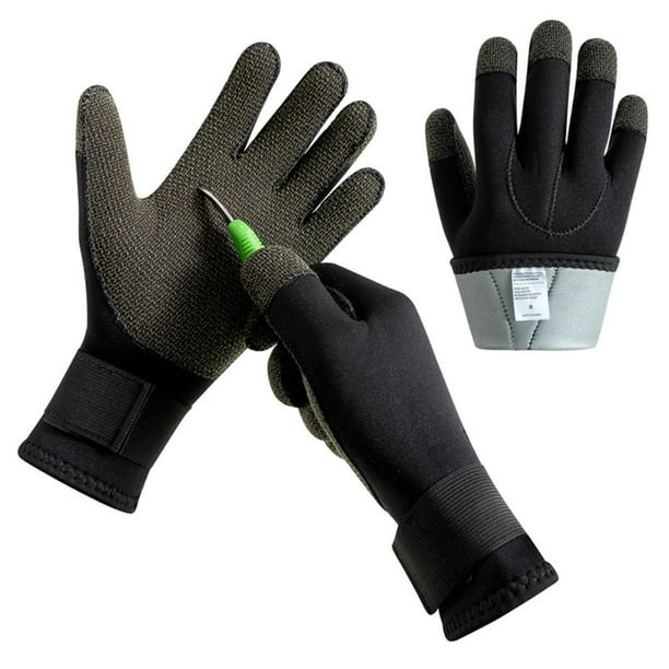 1 par de guantes de buceo de fibra orgánica de 3 mm resistentes a cortes resistentes a puñaladas guantes antideslizantes antiabrasión guantes térmicos para buceo snorkel pesca submarina