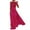 Red, variant on Women Casual Boho Print Zipper V Neck Sleeveless Long Dress Holiday Dress Floral Summer Dresses for Women Women's Summer Dresses Casual