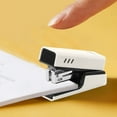 thumbnail image 5 of Office Stapler Large and Small Size | Ergonomic Lever Action Design | Thickened Plastic Multi-Functional Stapler | Slip-Resistant Rubber Base | Smooth Nailing | 1pc | 6.7x4x3cm | Home, Desk, 5 of 6