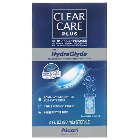 CLEAR CARE PLUS Contact Lens Cleaning and Disinfecting (Best Lens Cleaning Solution)