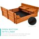thumbnail image 5 of Songqin Large Outdoor Wooden Sand Box for Kids, Sandbox with Cover, Bench Seats Support up to 220 lbs, Bottom Liner for Drainage, Cedar Wood - Brown, 5 of 7