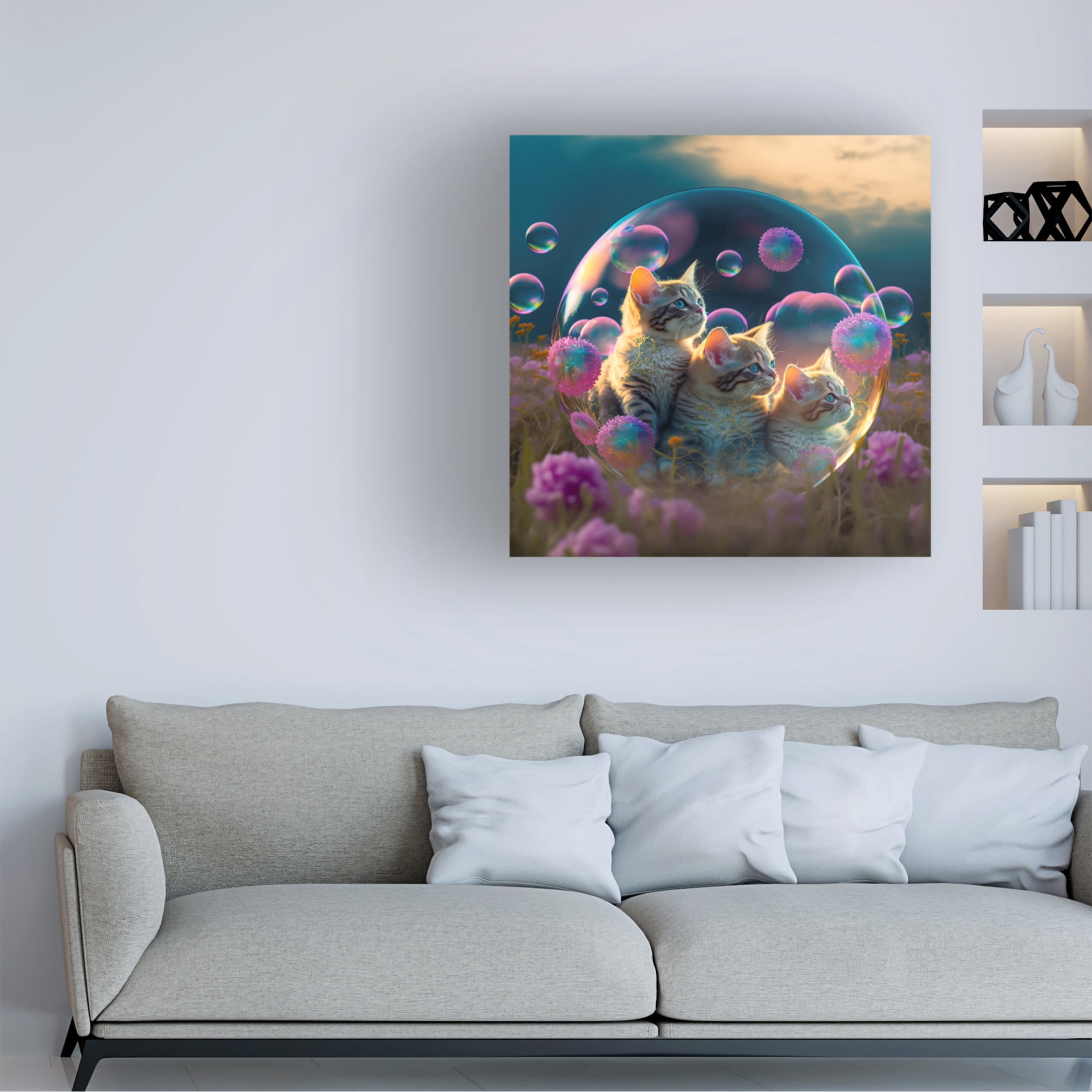 Canvas Wall Art - Ray Heere 'Mystical Morning 24' Wall Art for Living Room, Bedroom, or Office Décor by Trademark Fine Art - 14 x 14 Inches
