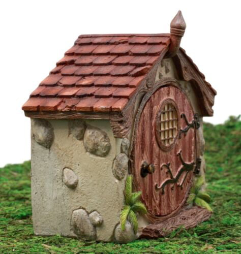 Atlantic Collectibles Enchanted Fairy Garden Miniature Rustic Tree House With Hinged Door & Toadstool Table Figurine Do It Yourself Ideas For Your Home 