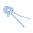 thumbnail image 5 of Unique Bargains 1 Pc Scrunchie Fashion Striped Bow Ribbon Hair Elastics Light Blue, 5 of 5