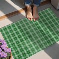 thumbnail image 4 of Green White Checkerboard Checkered Pattern Door Rugs,Washable Non Slip Door Mats Indoor,Decorative Door Mats,Entry Mat Indoor for Entrance,Bedroom,Kitchen,Bathroom,20"x32", 4 of 6