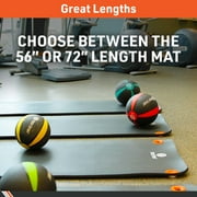 BodySport Personal Exercise Mat for Men and Women – Perfect for Gyms and Fitness Training – 1 in. Thick, 56 in. Long, Black