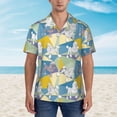 thumbnail image 2 of Sikiie Cute Poodle Dog Print Men's Hawaiian Shirt, Summer Beach Button Pocket Short Sleeve T-Shirt,Large, 2 of 7