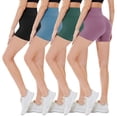 thumbnail image 1 of Pantalones cortos moteros CAMPSNAIL de cintura alta para mujer, paquete de 4, 1 of 4