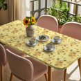 thumbnail image 3 of Summer Bees Table Cloths for 6 Foot Rectangle Tables, Pastoral Garden Yellow Honey Watercolor Patio Waterproof Elastic Fitted Tablecloths, Washable Rectangular Table Cover for Camping, 3 of 8