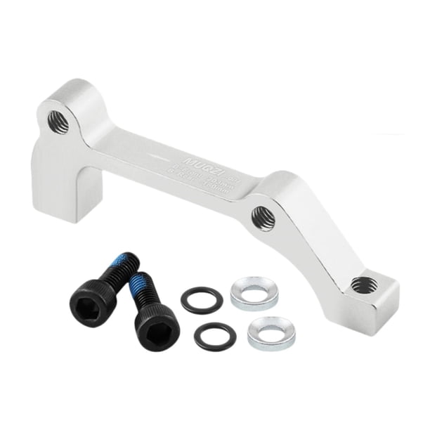 Adaptador de freno de disco kusrkot soporte de cuadro ligero con pernos plata 7,4 cm x 5,1 cm
