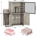 thumbnail image 6 of ChaoLink Hidden Cat Litter Box Enclosure, Modern Villa Cat Cabinet with Ladder, Cat Washroom Indoor, Cat House, GreyGray, 6 of 8