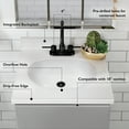 thumbnail image 5 of Design House Cultured Marble 19" x 17" Single Bowl Vanity Top with Centerset Mount and Backsplash, White, 5 of 22