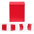 thumbnail image 2 of SHISUYAN Red Iron Wallmounted Mailbox for Home Use Lockable Waterproof 4.7x6.3x19.7 Inches, 2 of 8