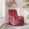thumbnail image 1 of vidaXL Fauteuil Inclinable de Massage en Tissu Rouge Vin, 1 of 5